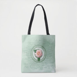 Bolso De Tela En Flor