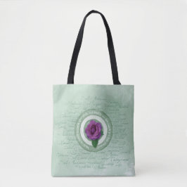Bolso De Tela En Flor