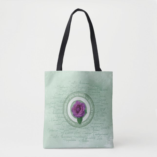 Bolso De Tela En Flor (Anverso)