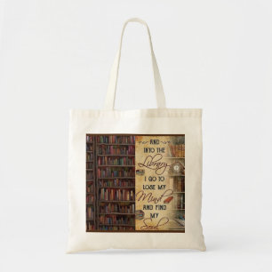 Bolso De Tela En la biblioteca voy