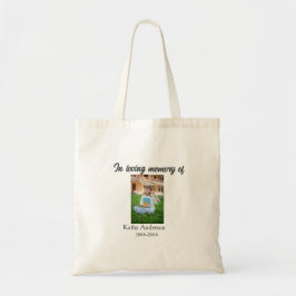 Bolso De Tela En la memoria amorosa de add name memorial keepsak