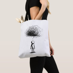Bolso De Tela En la nube de pensamiento