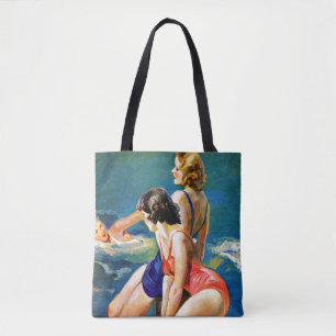 Bolso De Tela En la piscina