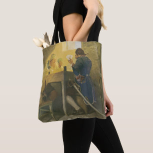 Bolso De Tela En las Cartas en la Jaula de Cluny por NC Wyeth