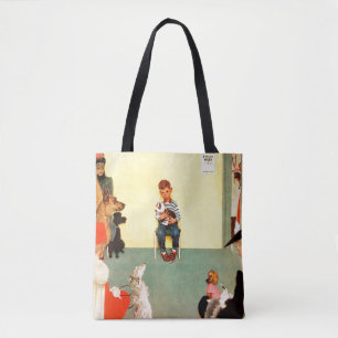 Bolso De Tela En los Vets de Norman Rockwell