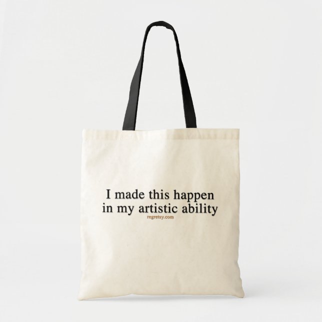 Bolso De Tela En mi capacidad artística (Frente)