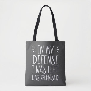 Bolso De Tela En mi defensa, me dejaron sin supervisión