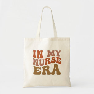 Bolso De Tela En Mi Era de Enfermera Tipografía Retro Ondulada