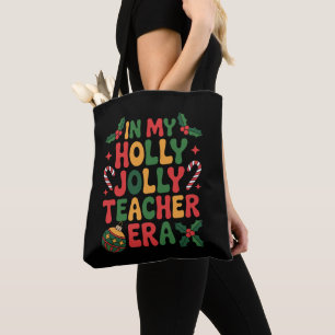 Bolso De Tela En Mi Era de Profesora Navideña Divertida Navidad