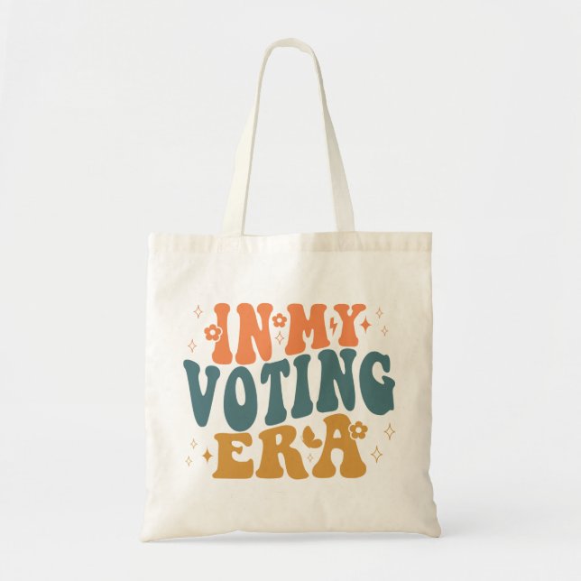 Bolso De Tela En mi era de votación, una onda retro (Frente)