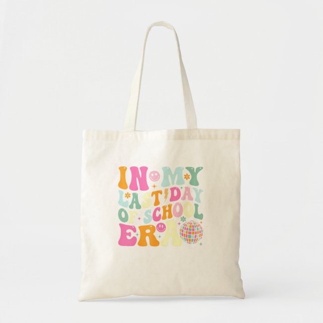 Bolso De Tela En Mi Último Día Escolar, Maestros Niños Graduados (Frente)