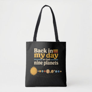 Bolso De Tela En mis tiempos nueve planetas incluyendo Plutón di