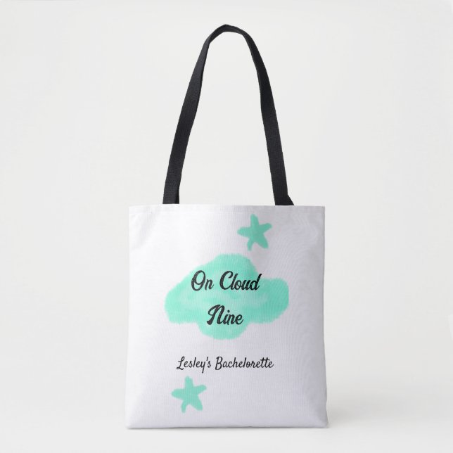 Bolso De Tela En Nube nueve nubes verdes pastel estrella de bach (Anverso)