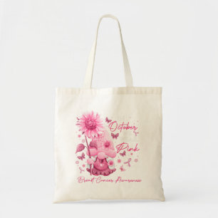 Bolso De Tela En Octubre Usamos Gnomes Rosados Gnome Cáncer De M