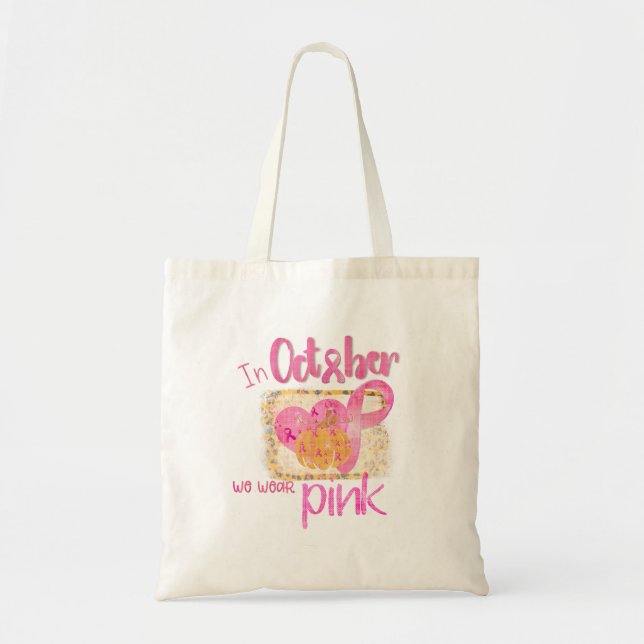 Bolso De Tela En Octubre Usamos Rosa (Frente)