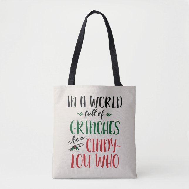 Bolso De Tela En un mundo de chicas sé un cindy-Lou que cita (Anverso)