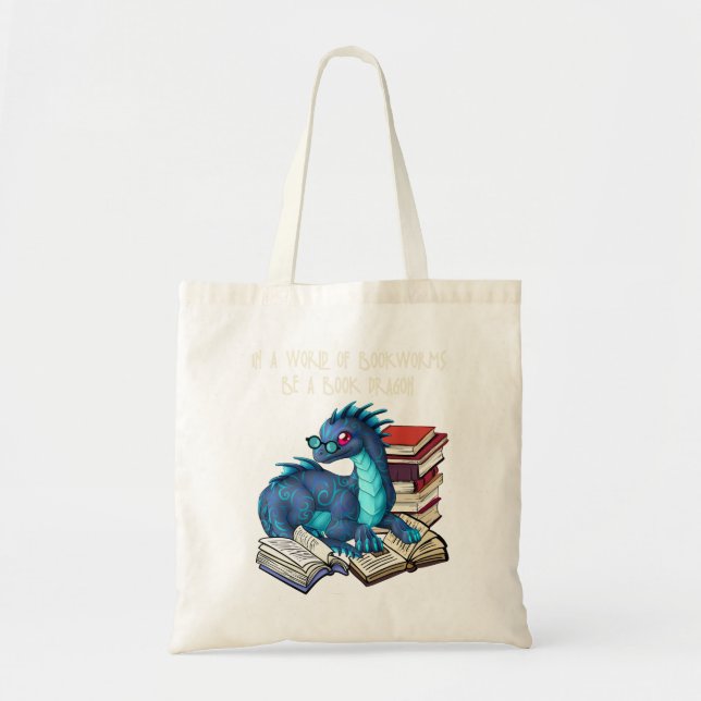 Bolso De Tela En Un Mundo Lleno De Librerías, Sé Un Dragón De Li (Frente)