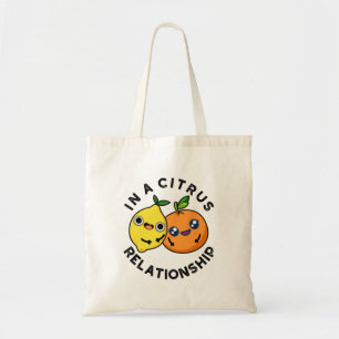 Bolso De Tela En Una Relación Citrus Divertido Pun De Fruta