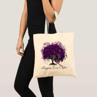 Bolso De Tela Enamorarse Feliz Nunca Después De Tres Hojas Púrpu