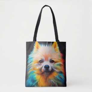 Bolso De Tela Enano Mascota alemán de perro Spitz animal adorabl