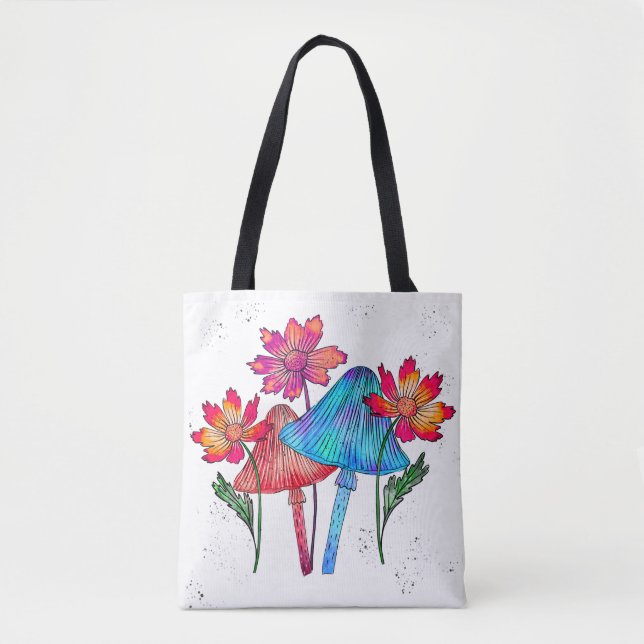 Bolso De Tela Encantado Mushroom Garden Tote Bag (Anverso)