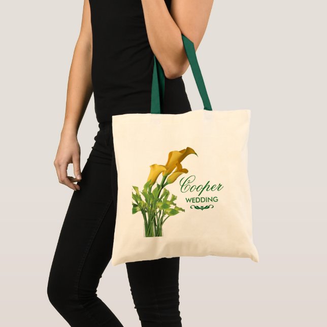 Bolso De Tela Encantador Calla Lily Boda Tote Bag (Anverso (producto))