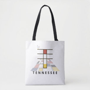 Bolso De Tela Encantador Monograma Estilo Neoplasticismo. Letra