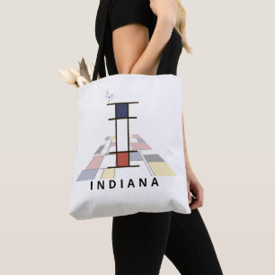 Bolso De Tela Encantador Monograma Estilo Neoplasticismo. Letra