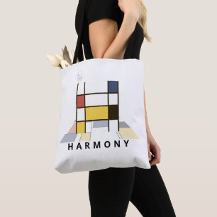 Bolso De Tela Encantador Monograma Estilo Neoplasticismo. Letra
