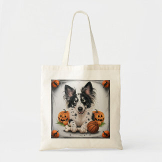 Bolso De Tela Encantador perro visto: Whimsy de Halloween con ca