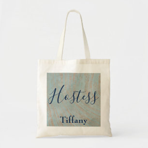 Bolso De Tela Encantadora Anfitriona Azul Cobre