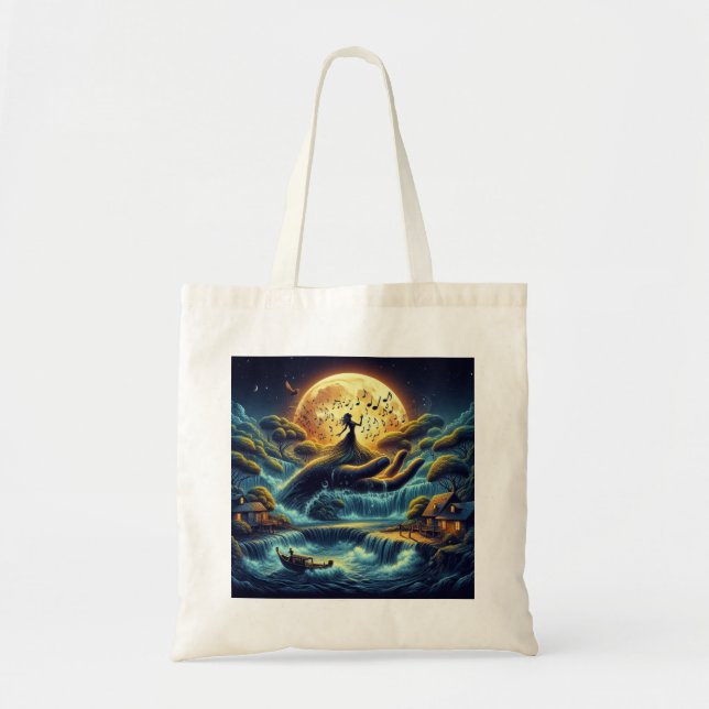 Bolso De Tela Encantadora Serenade de la Luna (Frente)