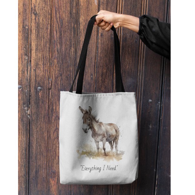 Bolso De Tela Encantadora serenidad en burro, personalizado (Subido por el creador)