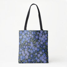 Encantadoras Flores de Vinca Dispersas Azul Profun