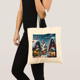 Bolso De Tela Encantadores Navidades nevados personalizado del p