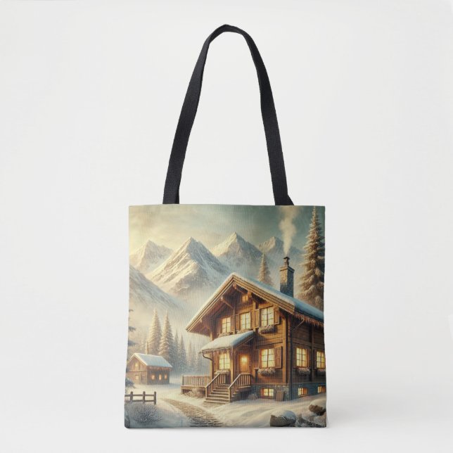 Bolso De Tela Encanto alpino (Anverso)