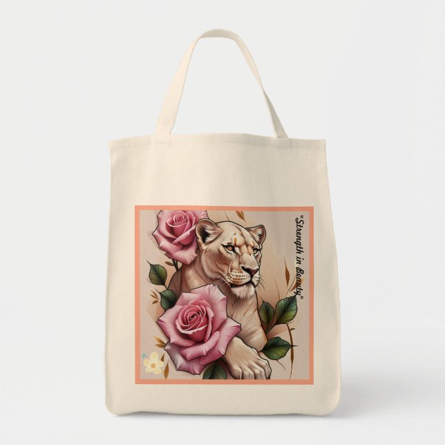 Bolso De Tela "Encanto Feral Elegante" (Frente)