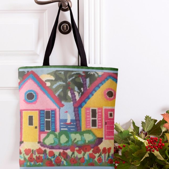 BOLSO DE TELA ENCANTO VIBRANTE ESCENARIO TROPICAL PARA SU TOTE (Subido por el creador)