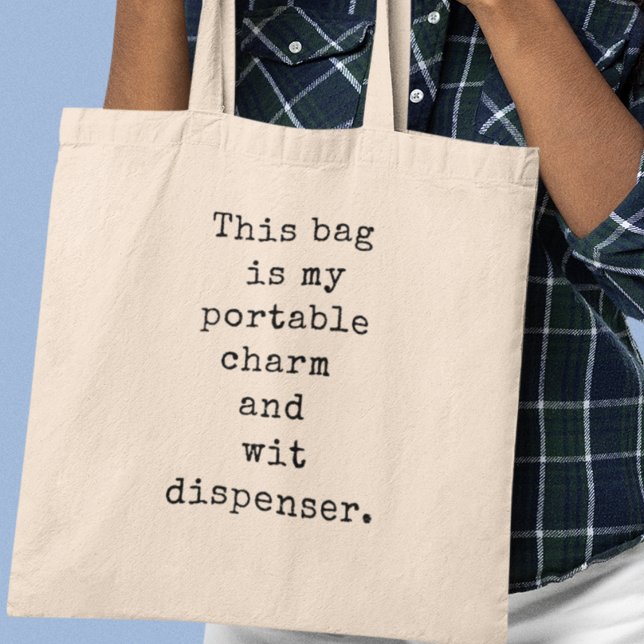 Bolso De Tela Encanto y Wit Dispenser Guay Quirky Gift (Shop now and add a touch of humour and sophistication in your everyday carry.)