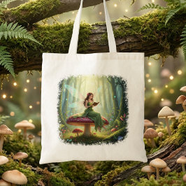 Bolso De Tela Enchanted Day Fairy Reading a Book
