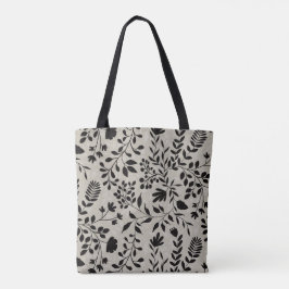 Bolso De Tela Enchanted Foliage Pretty Floral Garden Pattern