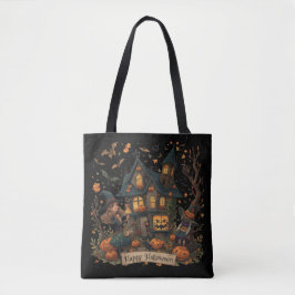 Bolso De Tela Enchanted Haunted House Halloween