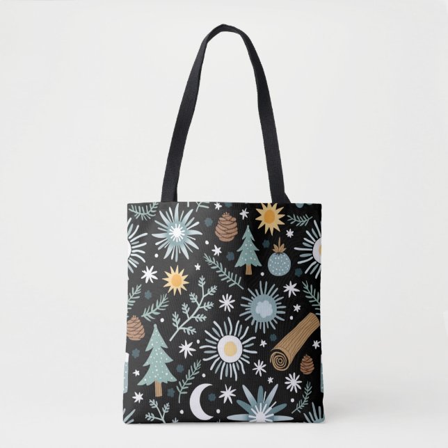 Bolso De Tela Enchanted Winter Forest: Whimsical Yule  (Anverso)