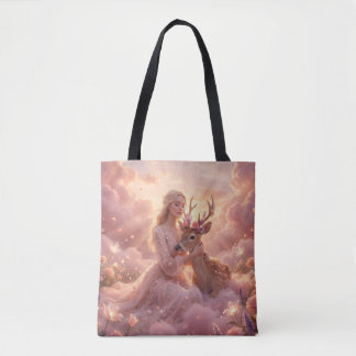 Bolso De Tela Enchanting Woman & Deer Fantasy Art Tote Bag