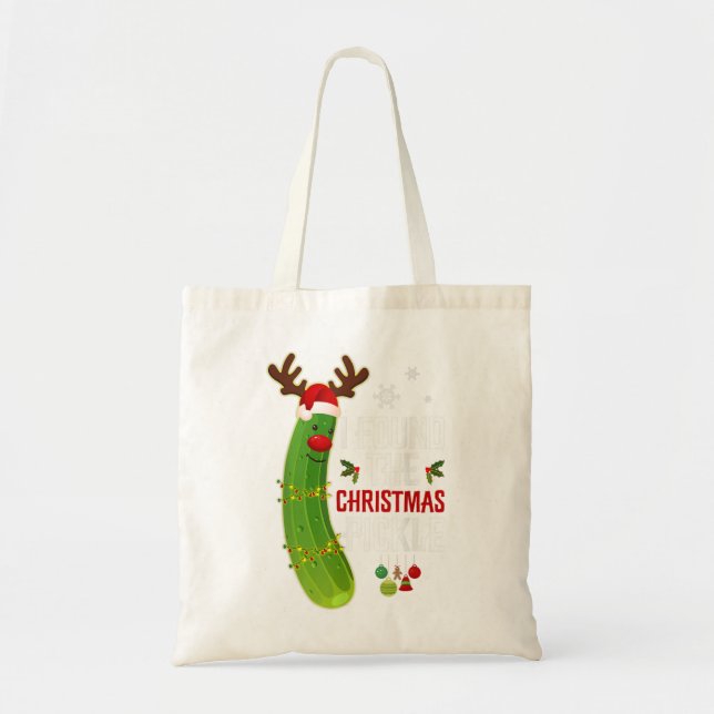 Bolso De Tela Encontré A Los Navidades Pickle (Frente)