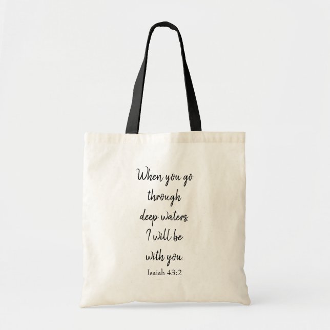 Bolso De Tela Encouraging Bible Verse (Frente)