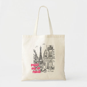 Bolso De Tela Encuentrame en París – Torre Eiffel y cafetería