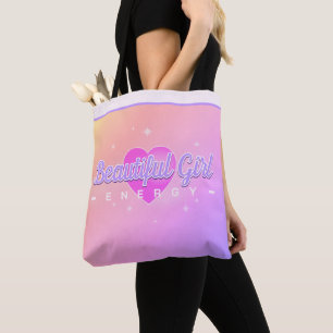 Bolso De Tela Energía de niña hermosa ROSA
