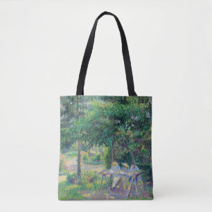 Bolso De Tela Enfants attabés dans le jardin Camille Pissarro