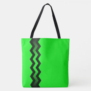Bolso De Tela Énfasis verde y negro en el verde brillante